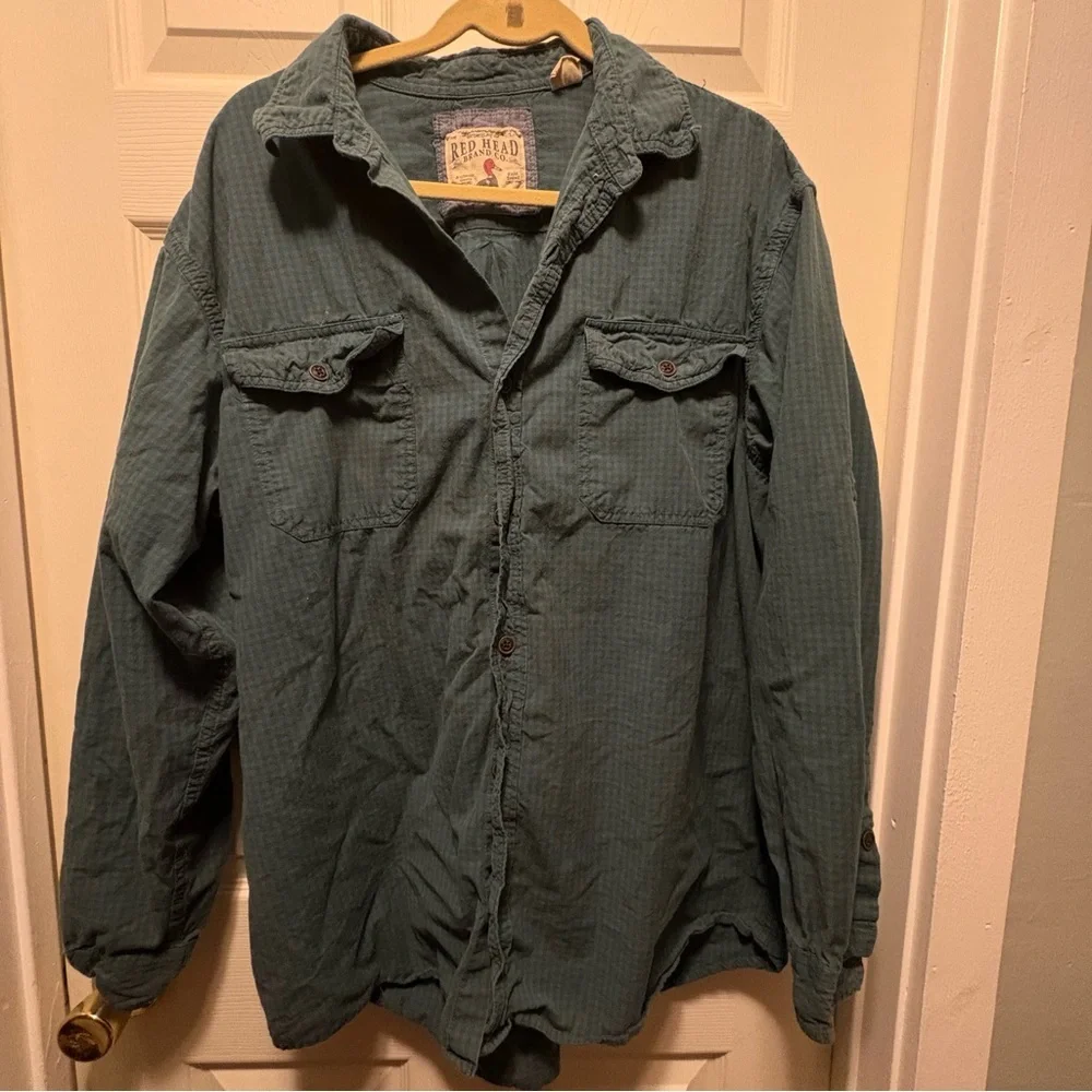 RedHead Flannel Shirt Mens XL Plaid Button Up‎ Long Sleeve Outdoor Hunting